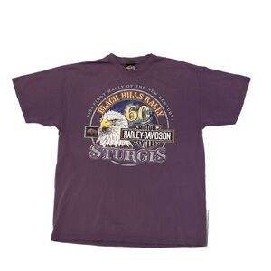 Harley-Davidson 2000s Black Hills Rally Purple T-Shirt